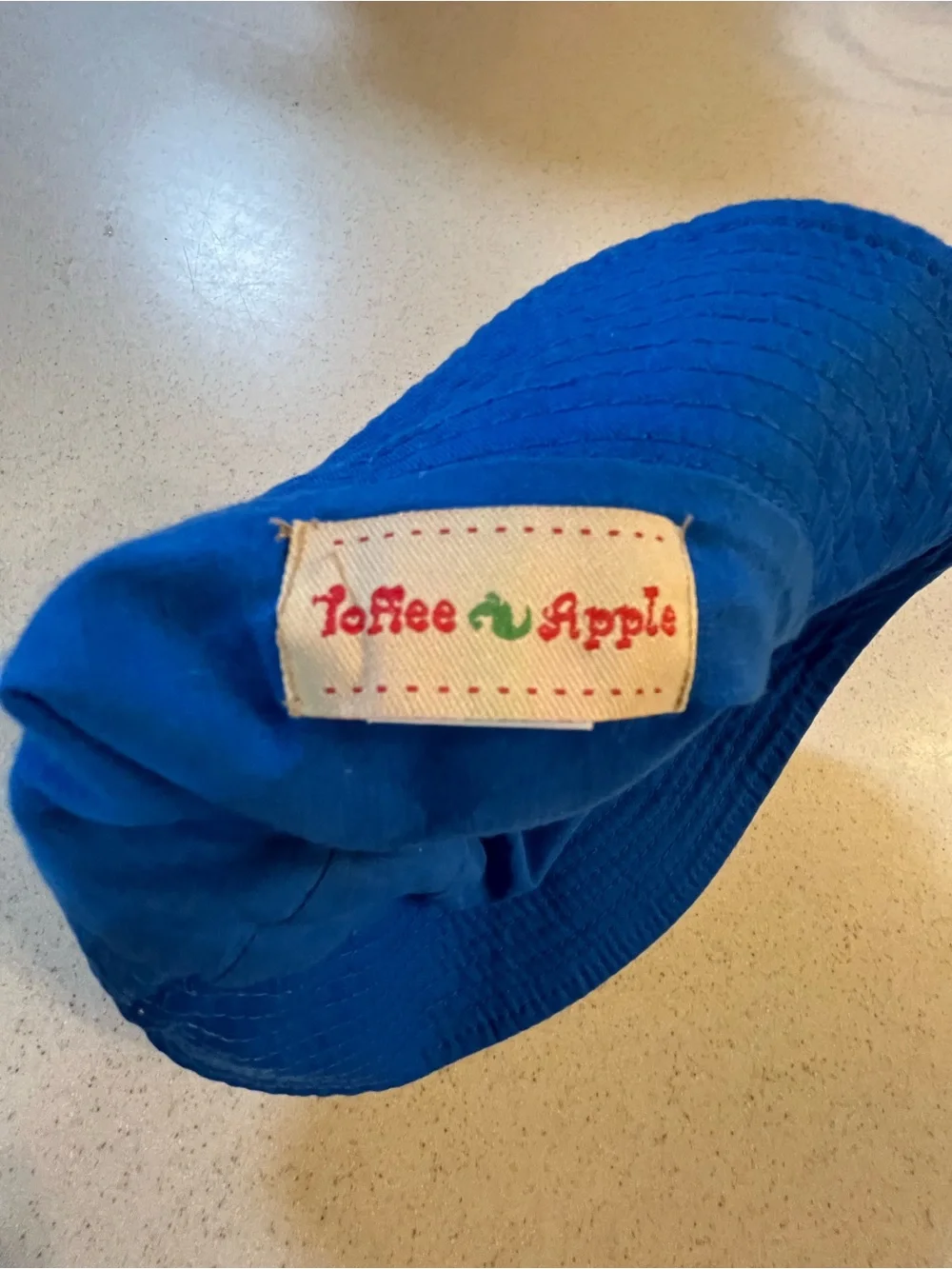 Toffee Apple Blue Bucket Hat with Shark Patch